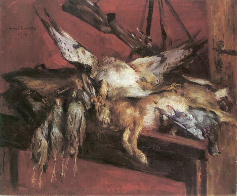 Lovis Corinth Hase und Rebhuhner oil painting image